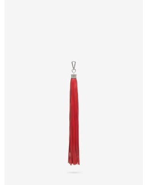 McQueen Leather Tassel Charm - White
