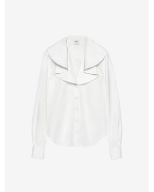 McQueen Waterfall Collar Shirt - White