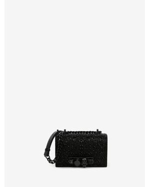 McQueen Crystal-Embellished Mini Jewelled Satchel - White