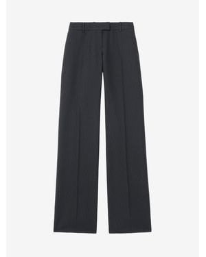 McQueen Pinstriped Bumster Trousers - Blue