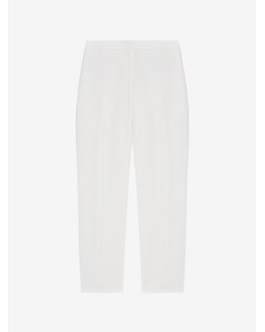 McQueen Leaf Crepe Cigarette Trouser - White