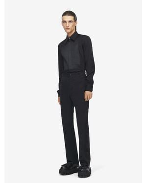 McQueen Straight Leg Tailored Trousers - Blue