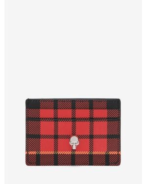 McQueen Tartan Card Holder - Red