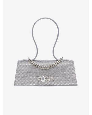 McQueen Crystal-Embellished Jewelled - White