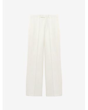 McQueen Wide Leg Evening Trousers - White