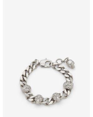 McQueen Skull Chain Bracelet - White
