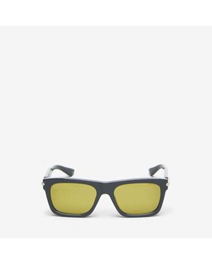 McQueen シティ Tバー レクタンギュラー サングラス - グリーン