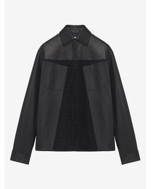 McQueen Leather Overshirt - Black