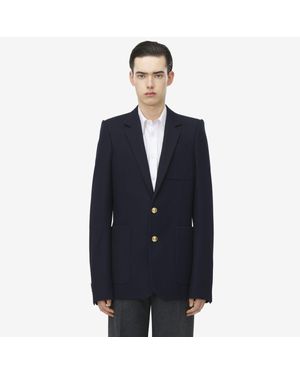 McQueen シングルブレスト テーラードジャケット - ブルー