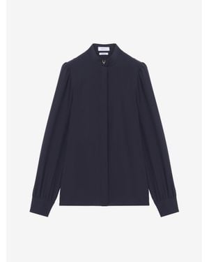 McQueen Wishbone Silk Shirt - Blue
