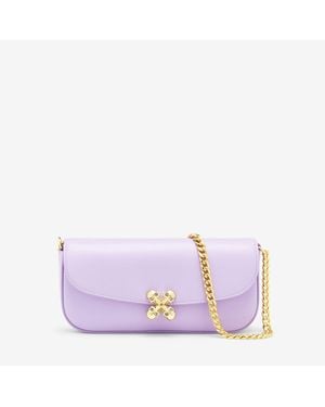 McQueen スモール スカル フラワー バッグ - パープル