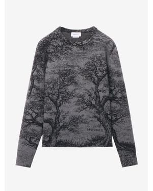 McQueen Tree Of Life' Jacquard Jumper - Grey
