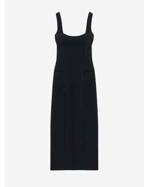 McQueen Corset Midi Dress - Black