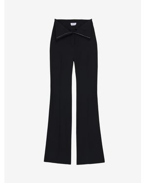 McQueen Fold Over Waist Trousers - Blue