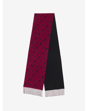 McQueen Double Face Skull Scarf - Purple