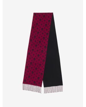 McQueen Double Face Skull Scarf - Purple