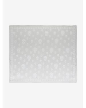 McQueen Classic Skull Scarf - White