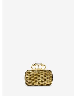 McQueen Thorn Knuckle Clutch - Metallic