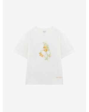 McQueen Floral Skull T-Shirt - White