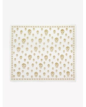 McQueen Classic Skull Scarf - Natural