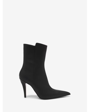 McQueen Heeled Ankle Boots - Black
