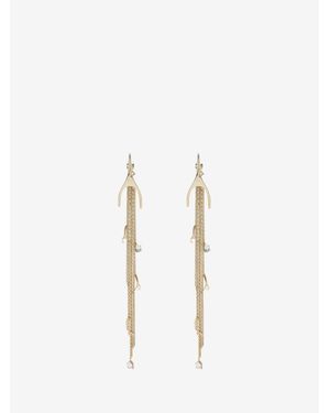 McQueen Wishbone Earrings - White