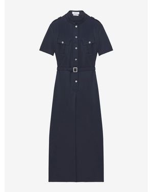 McQueen Uniform Midi Dress - Blue