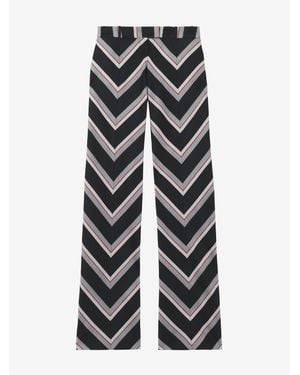McQueen Chevron Stripe Bumster Trousers - Multicolour