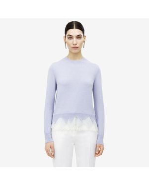 McQueen コブウェブ レース ジャンパー - ブルー