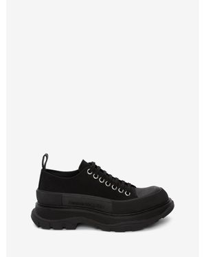 McQueen Tread Slick Canvas Lace-Up Shoes - Black
