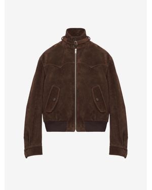 McQueen Suede Blouson - Brown