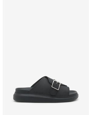 McQueen Hybrid Buckle Sandal - Black