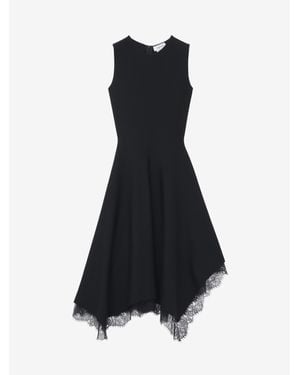 McQueen Asymmetrical Sleeveless Dress - Black
