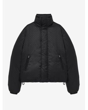 McQueen Skull Jacquard Puffer Jacket - Black