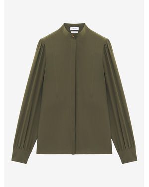 McQueen Wishbone Silk Shirt - Green