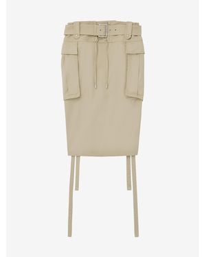 McQueen Midi Cargo Skirt - Natural