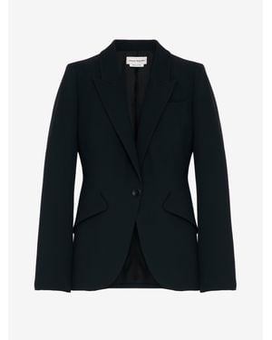 McQueen Crepe Blazer - Black