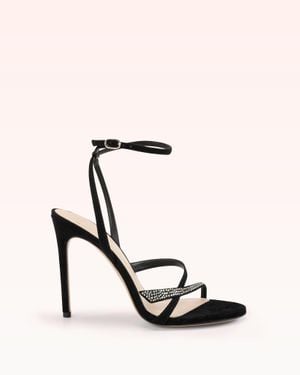 Alexandre Birman Tita Crystals 100 Suede - Black