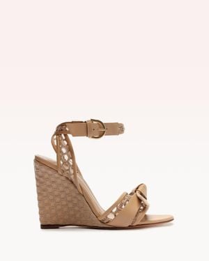 Alexandre Birman Clarita Net Demi Wedge - Pink