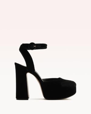 Alexandre Birman Vita Platform 120 Velvet - Black