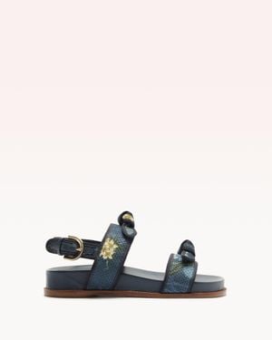 Alexandre Birman Grosgrain Raffia Sport Sandal Laguna - Blue