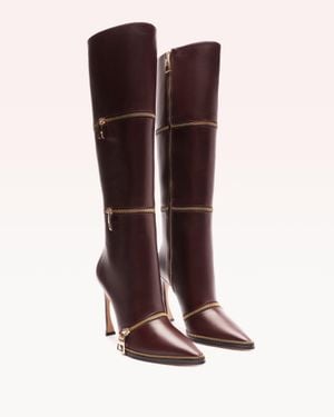 Alexandre Birman Zoe 85 Boot - Brown