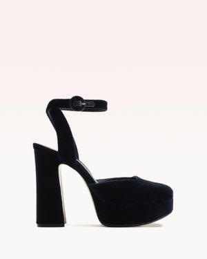 Alexandre Birman Vita Platform 120 Velvet - Black