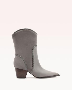 Alexandre Birman Victoria Saddle Bootie - Gray