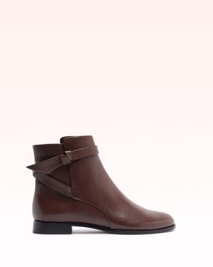 Alexandre Birman Asymmetric Clarita Bootie 15 - Brown