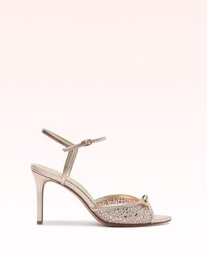 Alexandre Birman Slim Clarita Crystal Net 85 - Natural