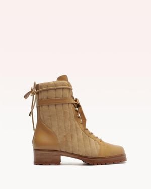 Alexandre Birman Quilted Clarita Combat Bootie 20 - Natural