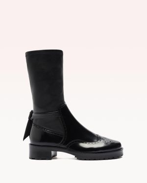 Alexandre Birman Clarita Motorcycle Brogue Black