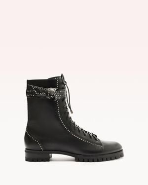 Alexandre Birman Evelyn Studs Bootie Black