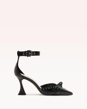 Alexandre Birman Clarita Buckle Mini Eyelet 85 - Black